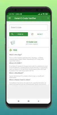 Halal E-Code Verifier android App screenshot 3